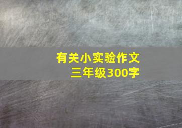 有关小实验作文 三年级300字